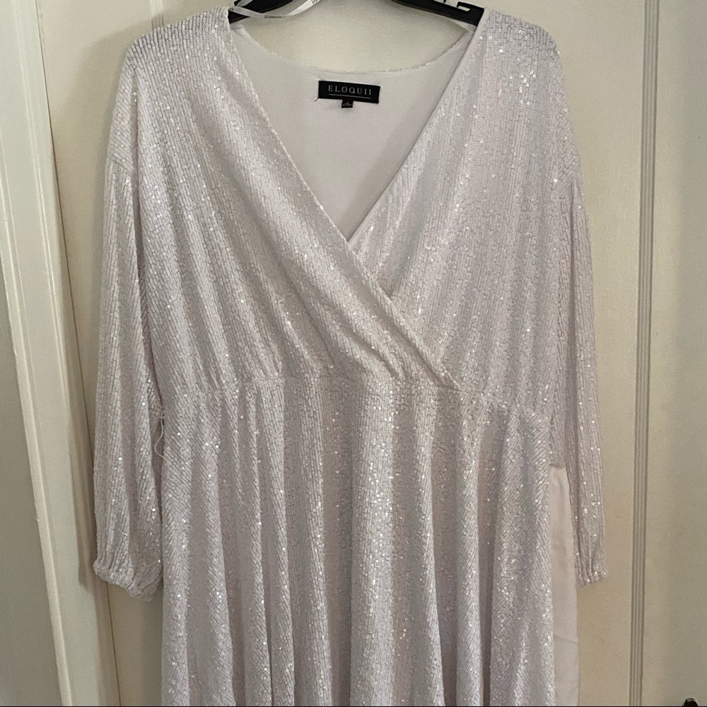 White Sequins Mini dress by Eloquii